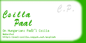 csilla paal business card